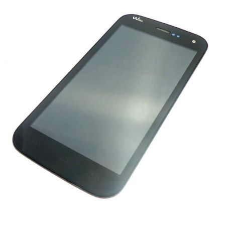 Touch screen and LCD screen assembled black for Wiko Barry
