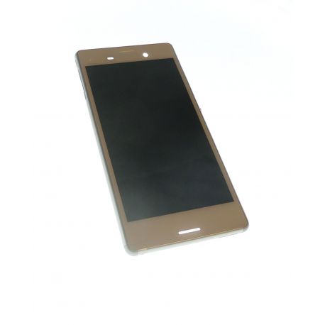 Ecran vitre tactile et LCD assemblés avec châssis blanc version DUAL E2333 pour Sony Xperia M4 acqua