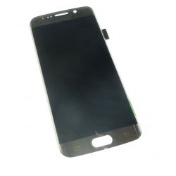 pantalla táctil de cristal y de oro montado LCD para Samsung Galaxy S6 Edge G925F