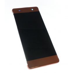 táctil LCD de vidrio y montado con marco de color rosa para Sony Xperia F3112 XA DUAL SIM