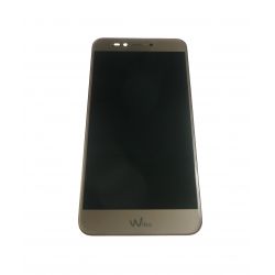 Vitre tactile et LCD assemblés blanc et or pour Wiko Upulse lite