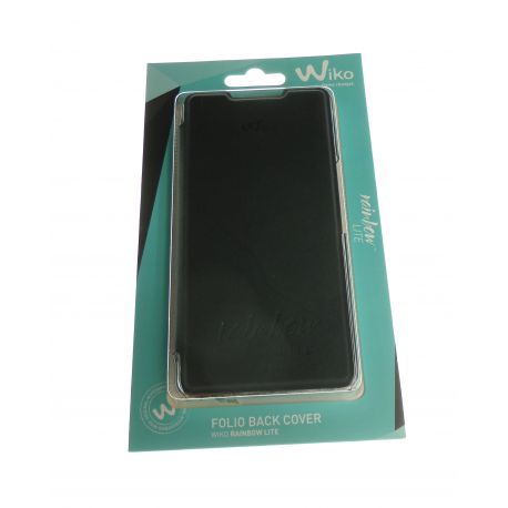 Folio cache arrière noir pour Wiko Rainbow Lite