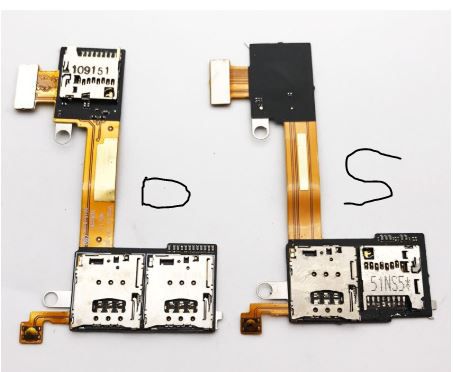 Lecteur SIM sur nappe Sony Xperia M2 S50h D2302-3-4-5