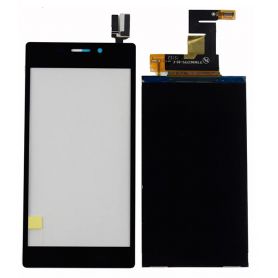 Ecran vitre tactile et LCD assemblés noir pour Sony Xperia M2 S50h D2302-3-4-5