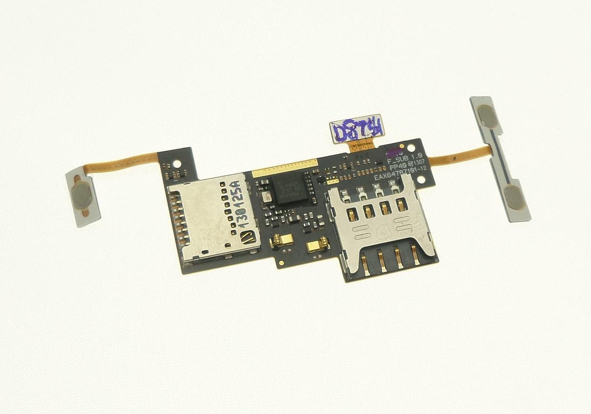 Lecteur carte SIM et SD sur nappe pour lg Optimus F5 P875