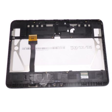 Ecran vitre tactile et LCD assemblés sur chassis noir Samsung Galaxy Tab 4 10.1 T530N