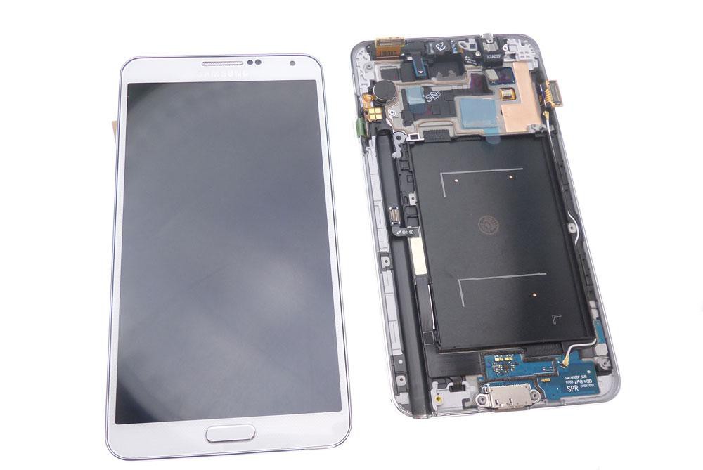 Ecran Lcd et vitre tactile + ch&acirc;ssis compatible Samsung Galaxy Note 3 N9000 blanc