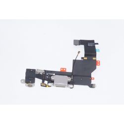 Dock chargement avec prise casque sur flexible blanc compatible Apple Iphone 5S