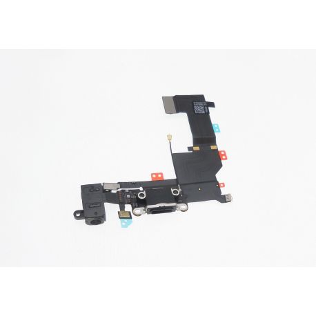 Dock chargement avec prise casque sur flexible noir compatible Apple Iphone 5S