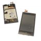 Ecran vitre tactile et LCD sur châssis noir compatbile sans logo Nokia Lumia 520