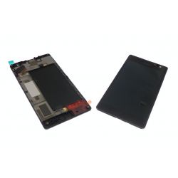 Touch screen and LCD screen assembled with black chassis for Nokia Lumia 735