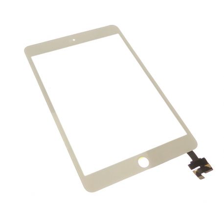 Ecran vitre tactile blanc avec composant soudé pour Apple ipad mini 3
