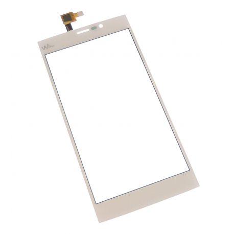 blanco de la pantalla táctil de cristal para Wiko canto