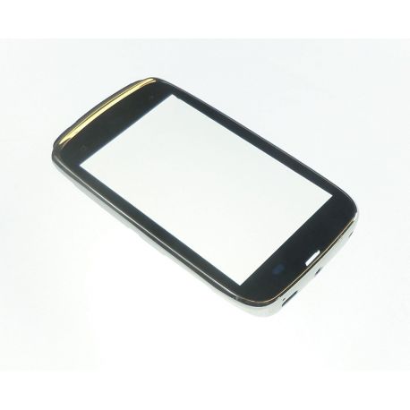 Vitre ecran tactile Nokia Lumia 610 blanc + contour