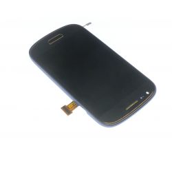 Ecran Lcd avec vitre tactile et chassis Samsung Galaxy S3 mini I8190 bleu
