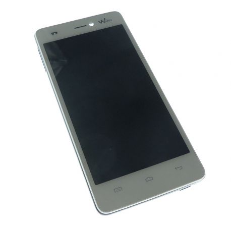 Ecran vitre tactile et LCD avec châssis blanc pour Wiko Highway SIGNS