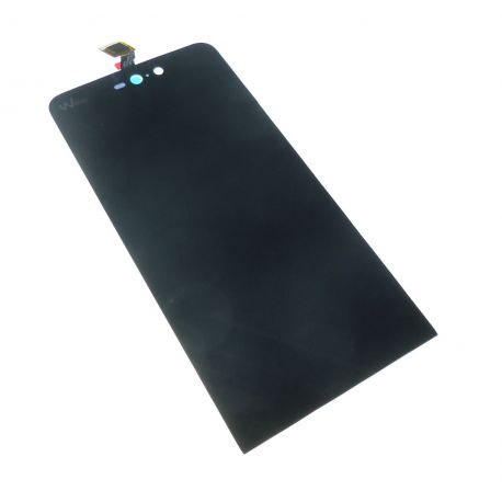 pantalla táctil LCD de vidrio y montado para Wiko Negro del arco iris JAM