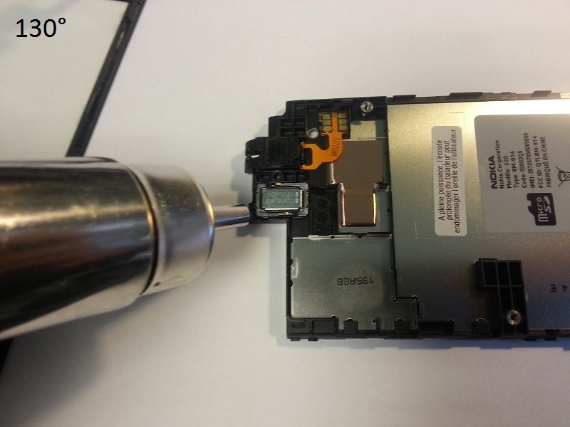 Chauffer le haut parleur oreille du Lumia 520