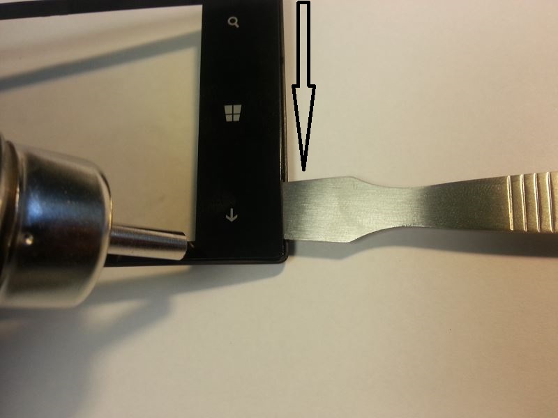 Chauffer le contour de la vitre tactile Lumia 520