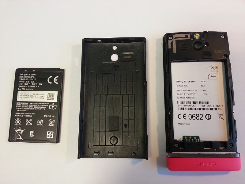 D&eacute;poser la batterie du sony xperia u