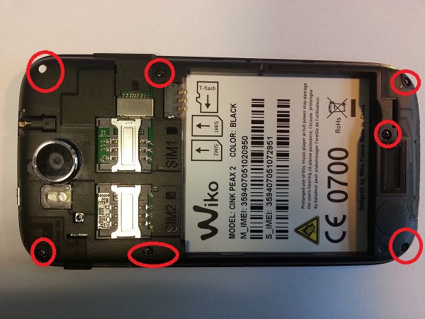 Guide de r&eacute;paration Wiko cink Peax 2 etape 3