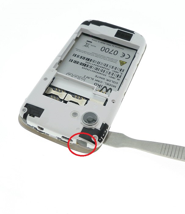 demontage wiko cink slim 2